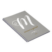 livre de recettes monogrammed pour le chef. gris (Côté Droit)