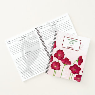 Livre de recettes Motif de la famille des pavots r