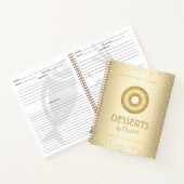 Livre de recettes or parties scintillant beige  mo (Intérieur)