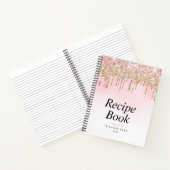 Livre de recettes pailleté or et rose moderne (Intérieur)