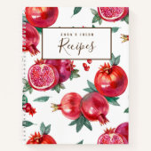 Livre de recettes personnalisable de grenade rouge (Devant)