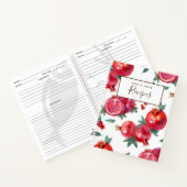 Livre de recettes personnalisable de grenade rouge (Intérieur)