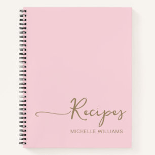 Livre de recettes personnalisé avec monogramme en 