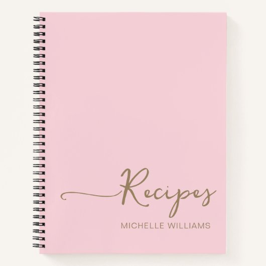 Livre de recettes personnalisé avec monogramme en  (Devant)