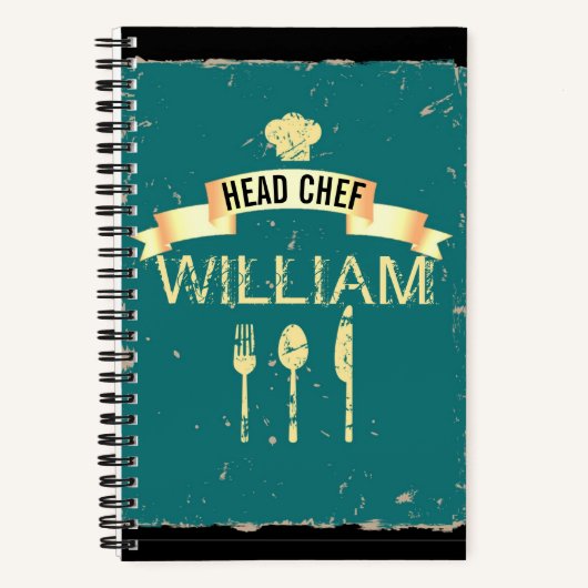 Livre de recettes Personnalisé cool Chef Chef Chef (Recto)