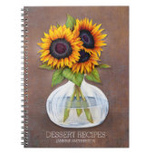 Livre de recettes personnalisé Fleurs de soleil ru (Devant)