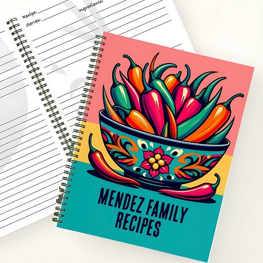 Livre de recettes personnalisé Mexique Chili Pop A