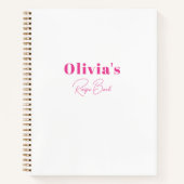 Livre de recettes personnalisé minimaliste rose (Devant)