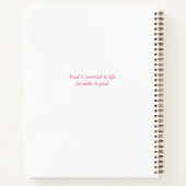 Livre de recettes personnalisé minimaliste rose (Dos)