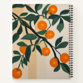Livre de recettes personnalisé orange de style mod (Dos)