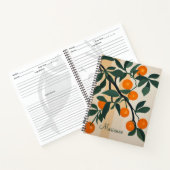 Livre de recettes personnalisé orange de style mod (Intérieur)