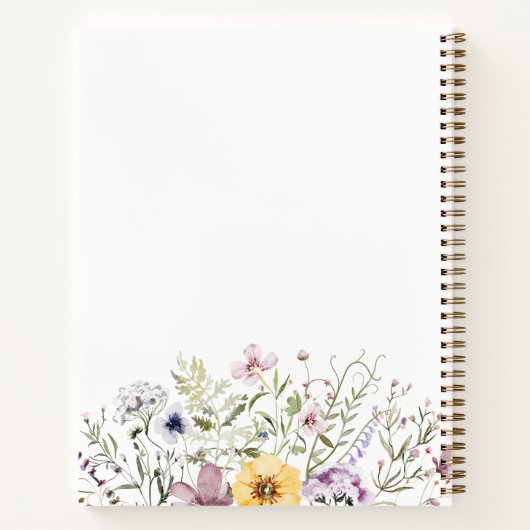 Livre de recettes personnalisées Fleur sauvage col (Dos)