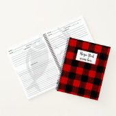 Livre de recettes personnalisées Red Plaid (Intérieur)