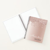 Livre de recettes Rose Parties scintillant d'or Mo (Intérieur)