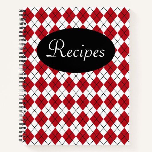 Livre de recettes rouge classique (Devant)