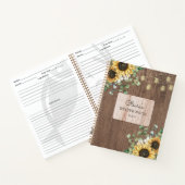 Livre de recettes rustique Sunflower Wood String L (Intérieur)