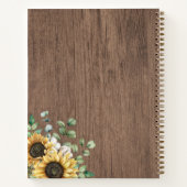 Livre de recettes rustique Sunflower Wood String L (Dos)