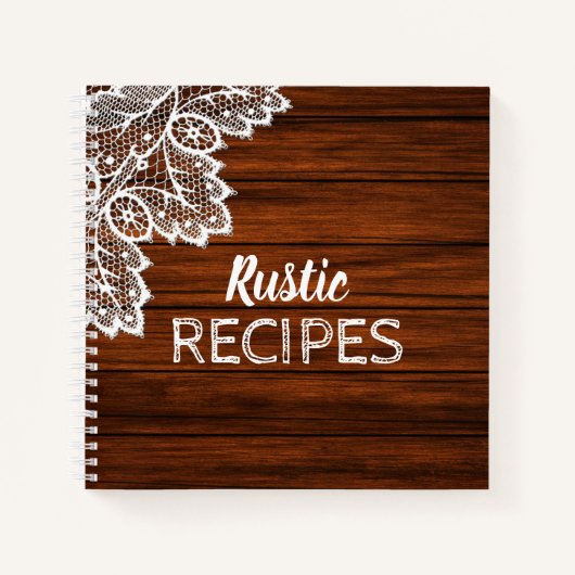 Livre de recettes Rustique Wood & Lace (Devant)