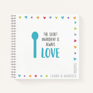 Livre de recettes vierge pour les couples