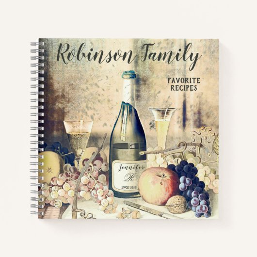 Livre de recettes vintage Family (Devant)