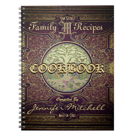 Livre de recettes Vintage personnalisé (Devant)