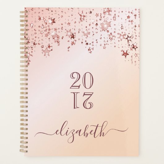 Livre de rendez-vous des étoiles d'or rose 2026 (Devant)