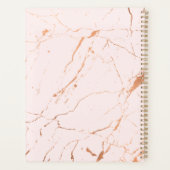 Livre de rendez-vous en marbre rose et Rose or (Dos)