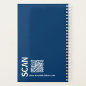 Livre de rendez-vous minimal bleu blanc pour petit (Dos)