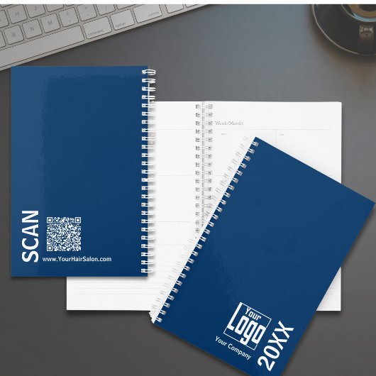 Livre de rendez-vous minimal bleu blanc pour petit