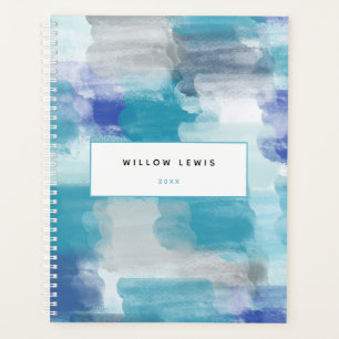 Livre de rendez-vous moderne en gris turquoise