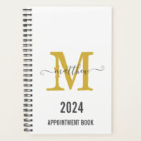Livre de rendez-vous pour le Monogramme blanc et o
