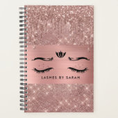 Livre de rendez-vous rose Gold Lashes (Devant)