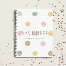 Livre de Scribble Personnalisé Moderne Polkadot