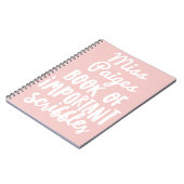 LIVRE DE SCRIBBLES IMPORTANTS (Côté gauche)