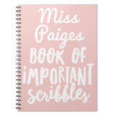 LIVRE DE SCRIBBLES IMPORTANTS (Devant)