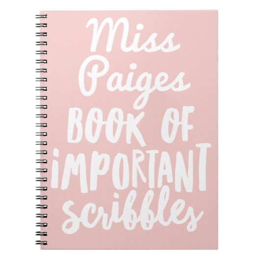 LIVRE DE SCRIBBLES IMPORTANTS (Devant)