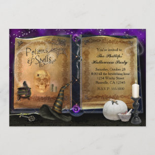 LIVRE DE SORTS MAGIQUES Invitation de sorcière d'H