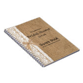 Livre de toile de jute et d'invité de Fête de la (Côté Droit)