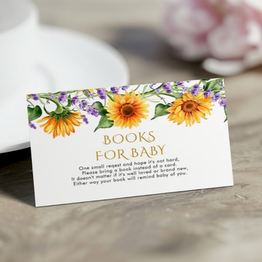 Livre de tournesol et lavande rustique pour carte 