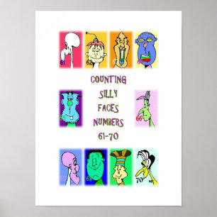 Livre de Visages Idiots #7 : Affiche des nombres 6