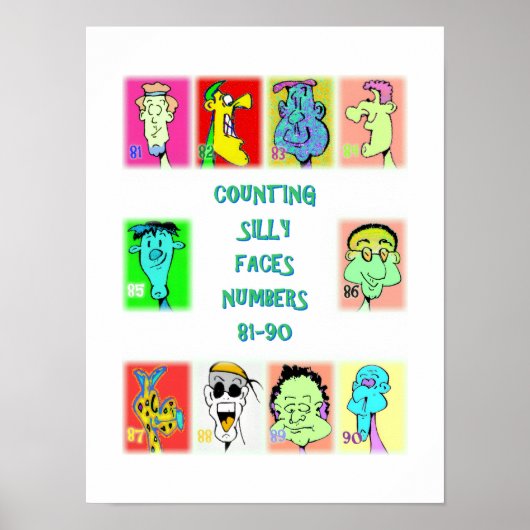 Livre de visages idiots à compter #9 : Affiche des (Devant)