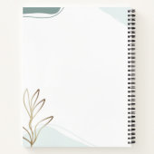 Livre d'esquisse Abstrait Mint et Moss Green (Dos)