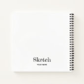 Livre d'esquisse avec votre nom Artiste Notebook (Dos)