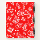 Livre d'esquisse customisé Red mandala (Dos)