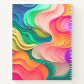 Livre d'esquisse des vagues de papier multicolore (Dos)