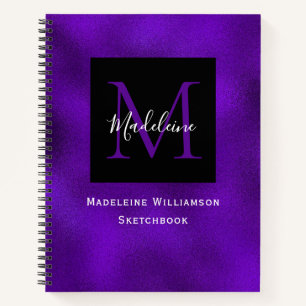 Livre d'esquisse moderne Metallic Purple Effet