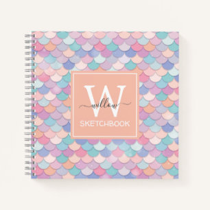Livre d'esquisse moderne Monogram Joli Mermaid Ora