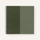 Livre d'esquisse texturé à deux tons vert mousse p (Devant)