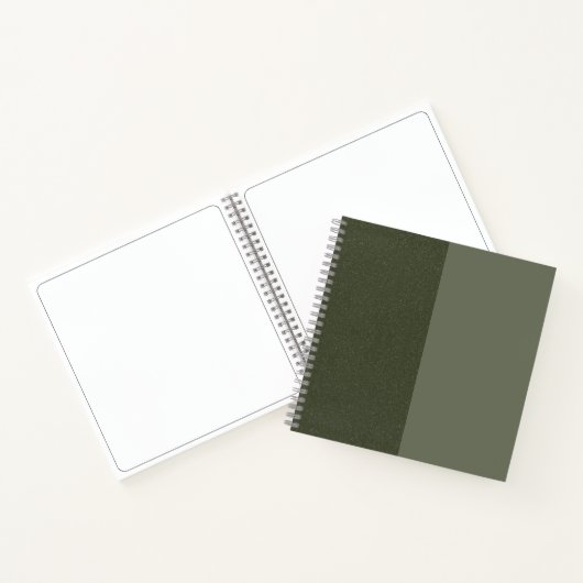 Livre d'esquisse texturé à deux tons vert mousse p (Intérieur)