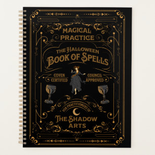 Livre d'Halloween Spells Spiral Goth Planner